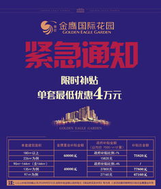 金鷹置業(yè)限時(shí)補(bǔ)貼緊急通知 單套優(yōu)惠高達(dá)4萬元
